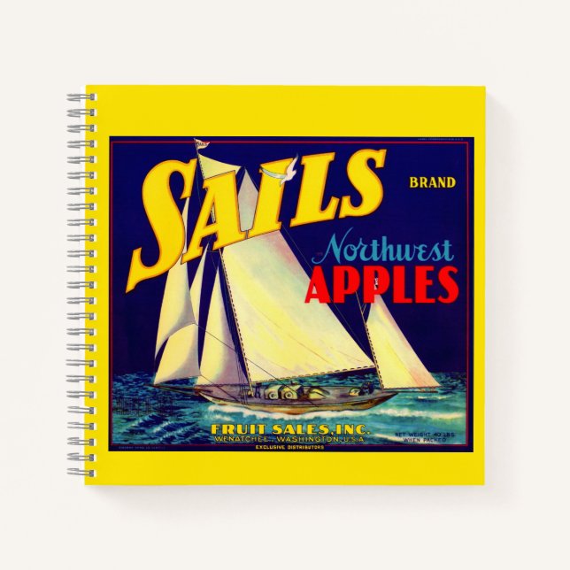 Sails im Nordwesten von Äpfeln der 1930er Jahre kr Notizbuch (Vorderseite)