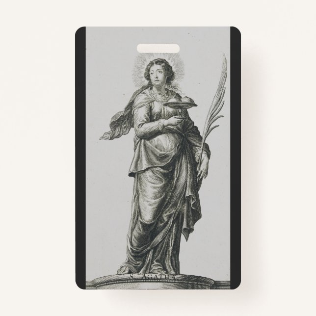 Saint Agatha of Sicily Ausweis (Vorderseite)