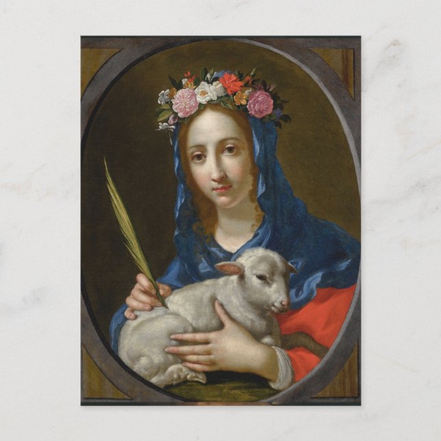 Saint Agatha (von Cesare Dandini) Postkarte (Vorderseite)