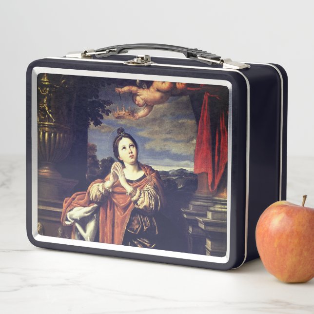 Saint Agnes von Domenichino (c. 1620) Metall Brotdose (Beispiel)