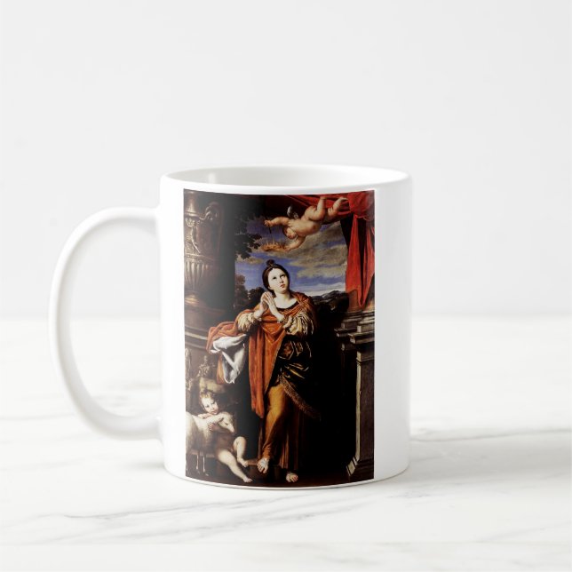 Saint Agnes von Domenico Zampieri Kaffeetasse (Links)