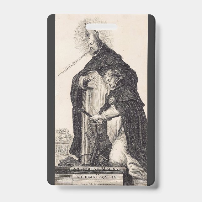 Saint Albert der Große und Heilige Thomas Aquinas Ausweis (Vorderseite)