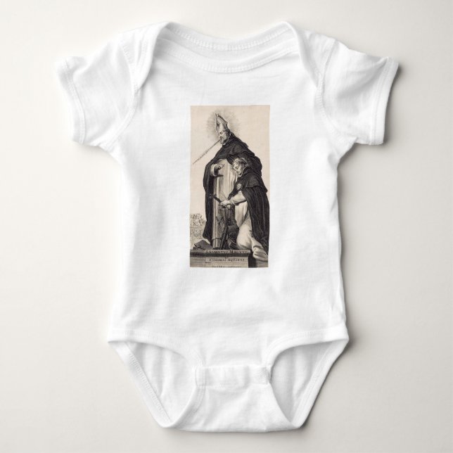 Saint Albert der Große und Heilige Thomas Aquinas Baby Strampler (Vorderseite)