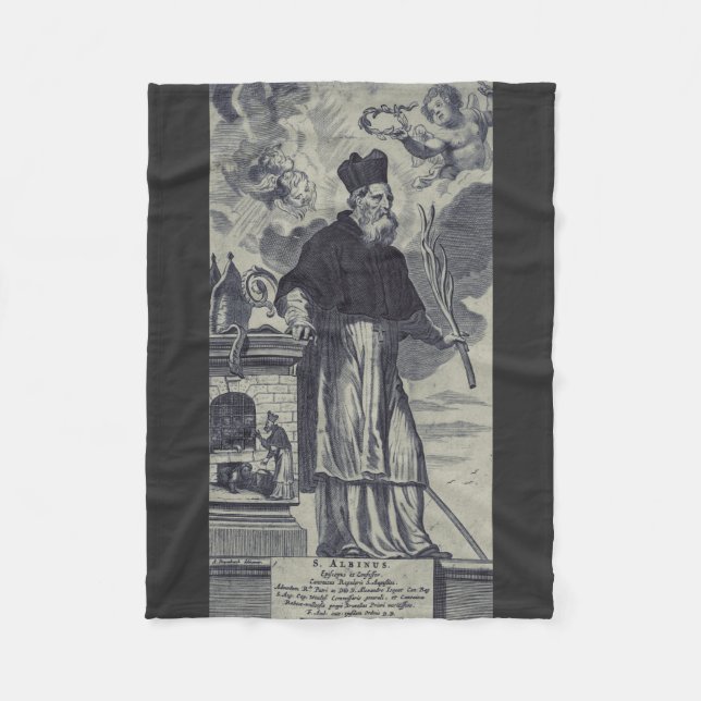 Saint Albinus von Angers Fleecedecke (Vorderseite)