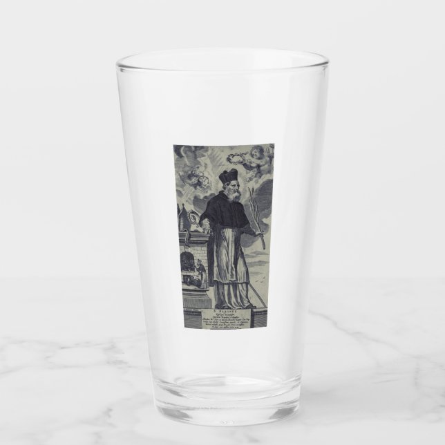 Saint Albinus von Angers Glas (Vorderseite)