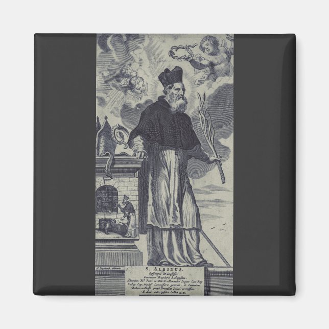 Saint Albinus von Angers Magnet (Vorne)