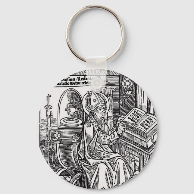 Saint Ambrose von Mailand Schlüsselanhänger (Vorderseite)