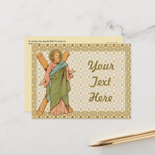 Saint André l'apôtre (RLS 01) Carte postale 1 (Devant/Arrière en situation)