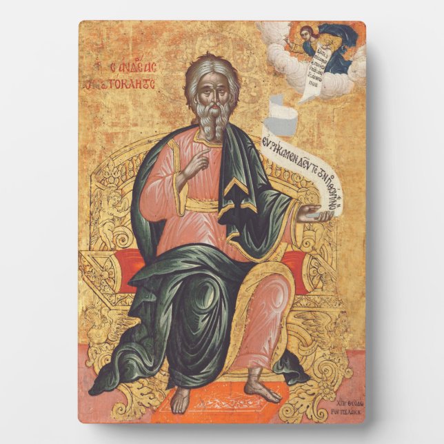 Saint Andrew der Apostel Orthodox Ikone Fotoplatte (Vorderseite)