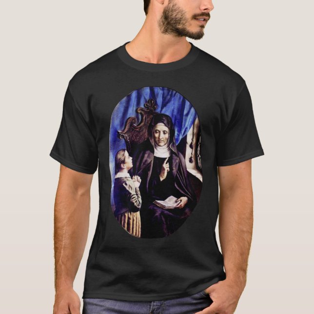 Saint Angela Merici Jungfrau und Gießerin T-Shirt (Vorderseite)