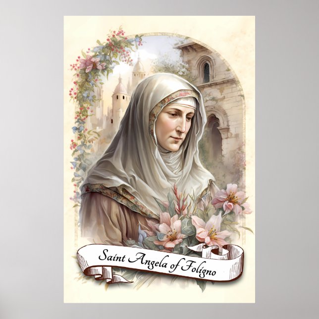 Saint Angela von Foligno Poster (Vorne)