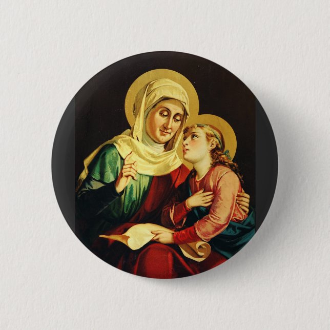 Saint Ann und Jungfrau Mary Button (Vorderseite)