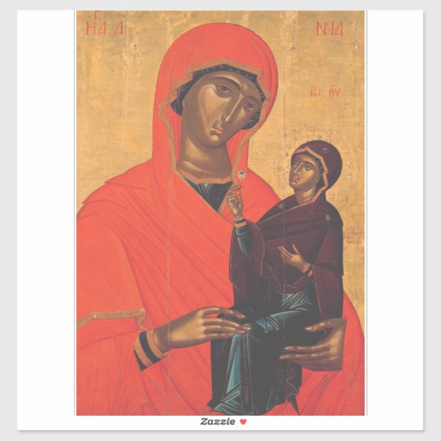 Saint Anne mit der Jungfrau Mary Aufkleber (Blatt)