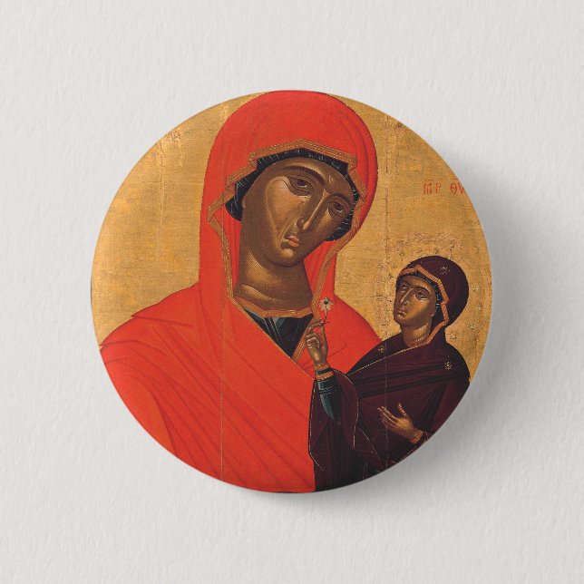 Saint Anne mit der Jungfrau Mary Button (Vorderseite)