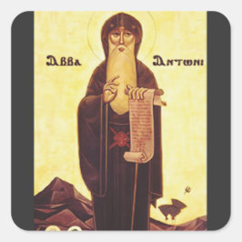 Saint Anthony, der Große Quadratischer Aufkleber