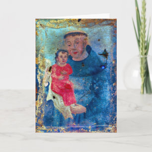 Saint Anthony Greeting Card with Prayer Karte