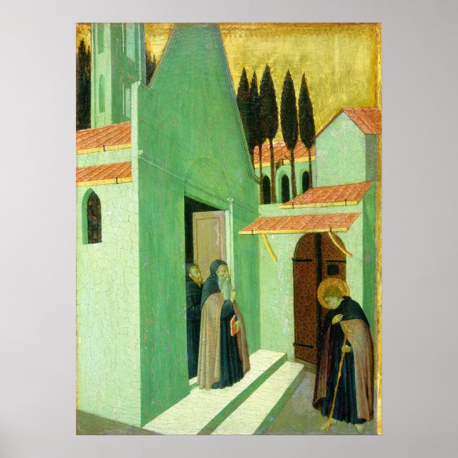 Saint Anthony - Sano di Pietro Kunstgewerbe Poster (Vorne)