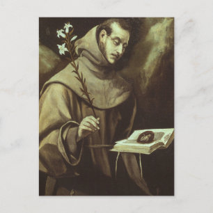 Saint Antony de Padoue par El Greco Carte postale