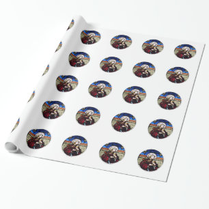 Saint Barbara gestettetes Glasfenster Umschlagpapi Geschenkpapier