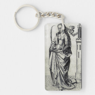 Saint Barbara und ihr Turm Schlüsselanhänger