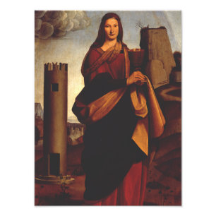 Saint Barbara von Giovanni Antonio Bolschleto Fotodruck