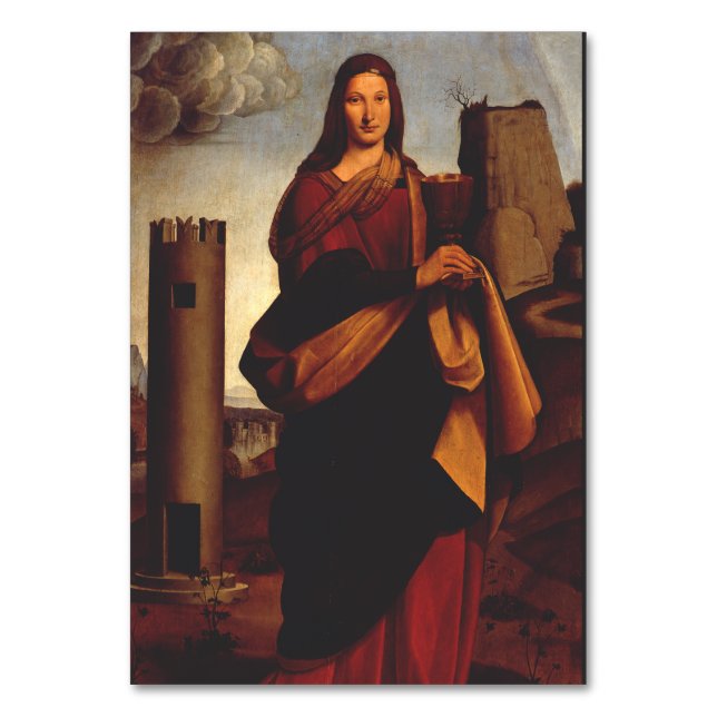 Saint Barbara von Giovanni Antonio Bolschleto Tischnummer (Vorderseite)