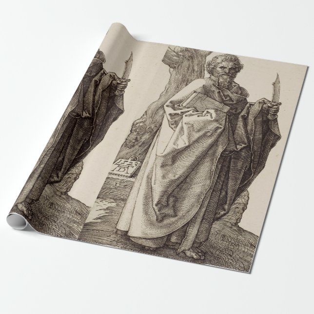 Saint Bartholomew, Apostel von Albrecht Durer Geschenkpapier (Ungerollt)