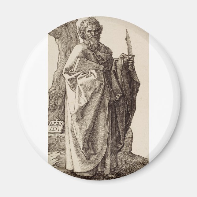 Saint Bartholomew, Apostel von Albrecht Durer Magnet (Vorne)