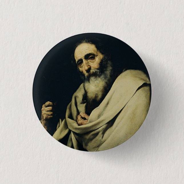 Saint Bartholomew der Apostel von Jusepe de Ribera Button (Vorderseite)