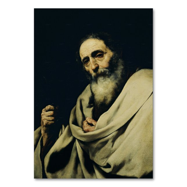 Saint Bartholomew der Apostel von Jusepe de Ribera Tischnummer (Vorderseite)