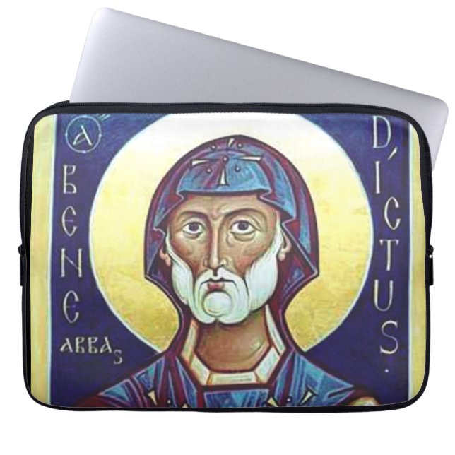 Saint-Benedikt von Nursia Laptopschutzhülle (Vorderseite)