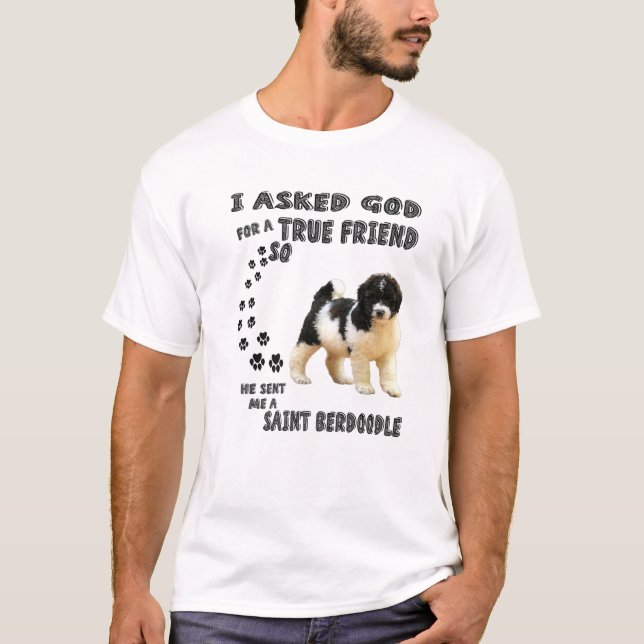 Saint Berdoodle Quote Mom Dad Kostüm, Cute St. Ber T-Shirt (Vorderseite)