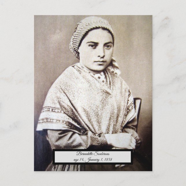 Saint Bernadette Postkarte (Vorderseite)