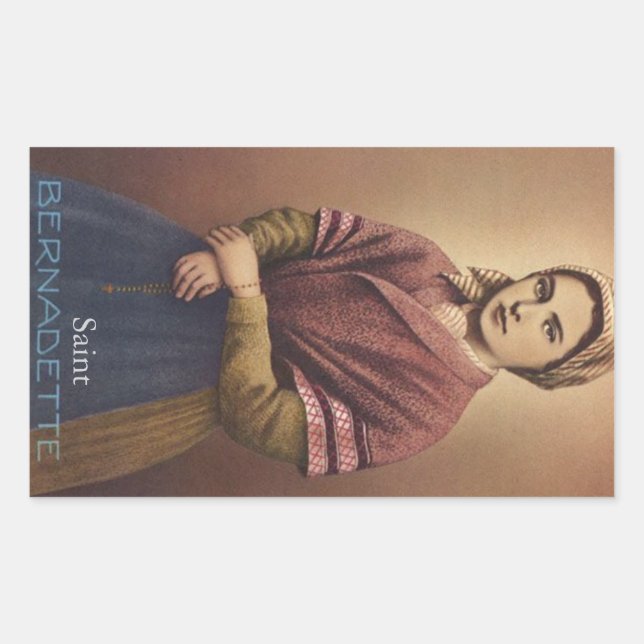 SAINT BERNADETTE RECHTECKIGER AUFKLEBER (Vorderseite)