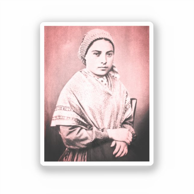 Saint Bernadette Soubirous als Kind Aufkleber (Vorderseite)