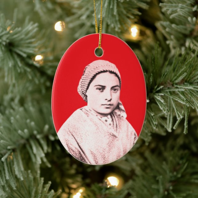 Saint Bernadette Soubirous als Kind Keramik Ornament (Baum)