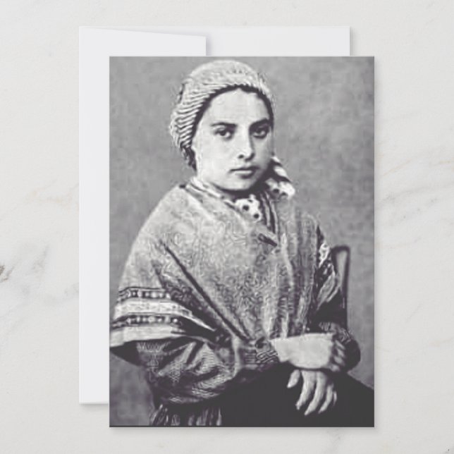 Saint Bernadette Soubirous Einladung (Vorderseite)