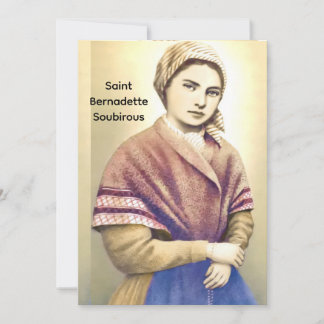 Saint Bernadette Soubirous Feiertagskarte