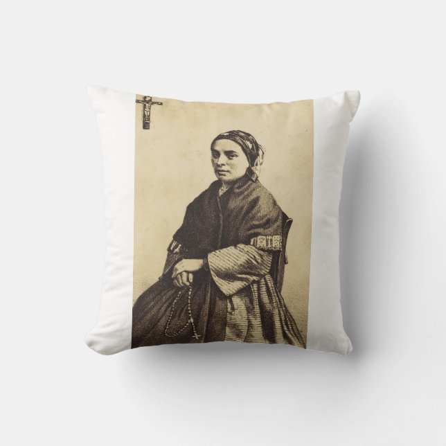 Saint Bernadette Soubirous Fine Art Kissen (Vorderseite)