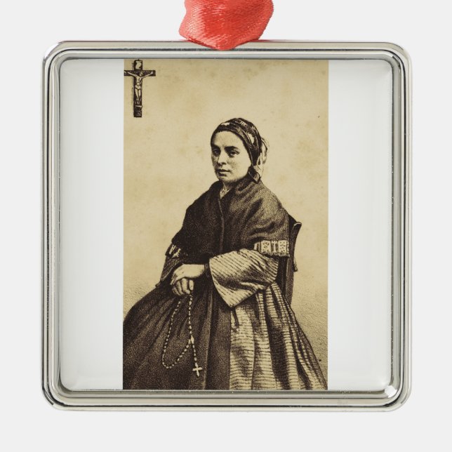 Saint Bernadette Soubirous Fine Art Ornament Aus Metall (Vorne)
