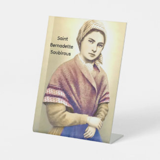 Saint Bernadette Soubirous Sockelschild