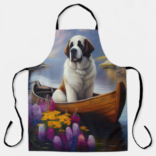 Saint Bernard auf dem Paddle: Ein Landschaftliches Schürze
