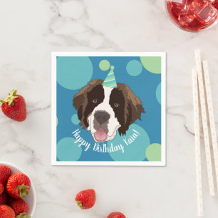 Saint Bernard Birthday Serviette
