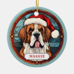 Saint Bernard Cercle en céramique Ornement