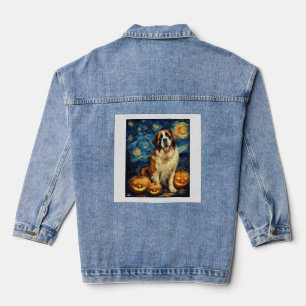 Saint Bernard Chien Mignon Halloween Jack O Lanter