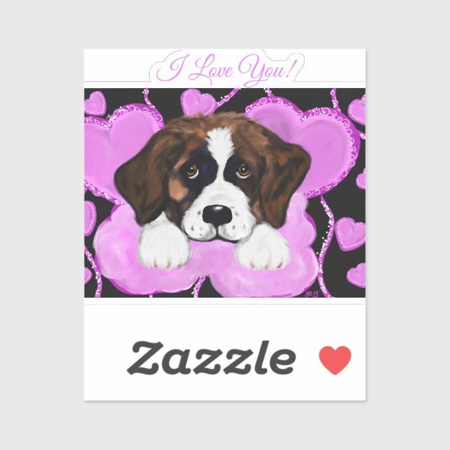SAINT BERNARD DOG AUFKLEBER (Blatt)