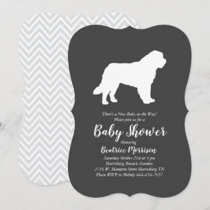 Saint Bernard Dog Baby Duwer Gender Neutral Einladung