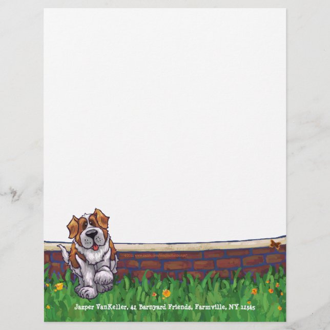 Saint Bernard Dog Personal Letterhead (Vorderseite)