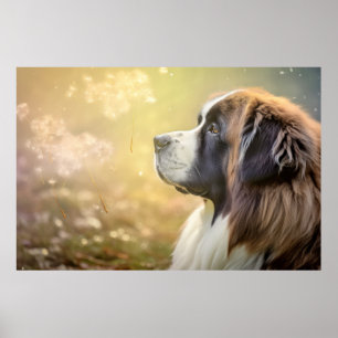 Saint Bernard Dog Pet Animal Tranquil Poster