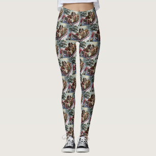 Saint Bernard Dog Weihnachtsfest Leggings